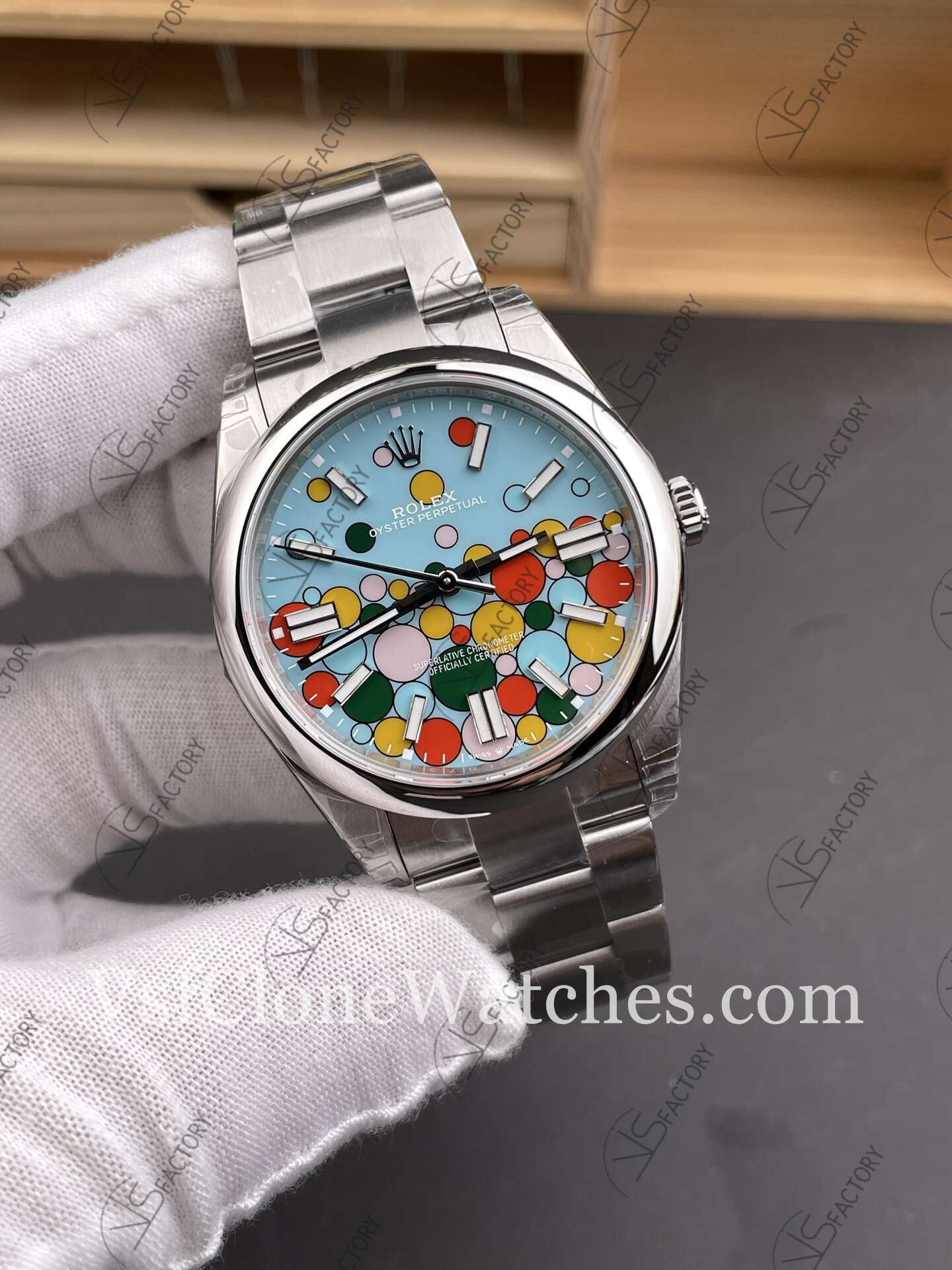 Super Clone Watches - Rolex Oyster Perpetual m124300-0008 3230 Movement 41mm Celebration Dial - Image 2