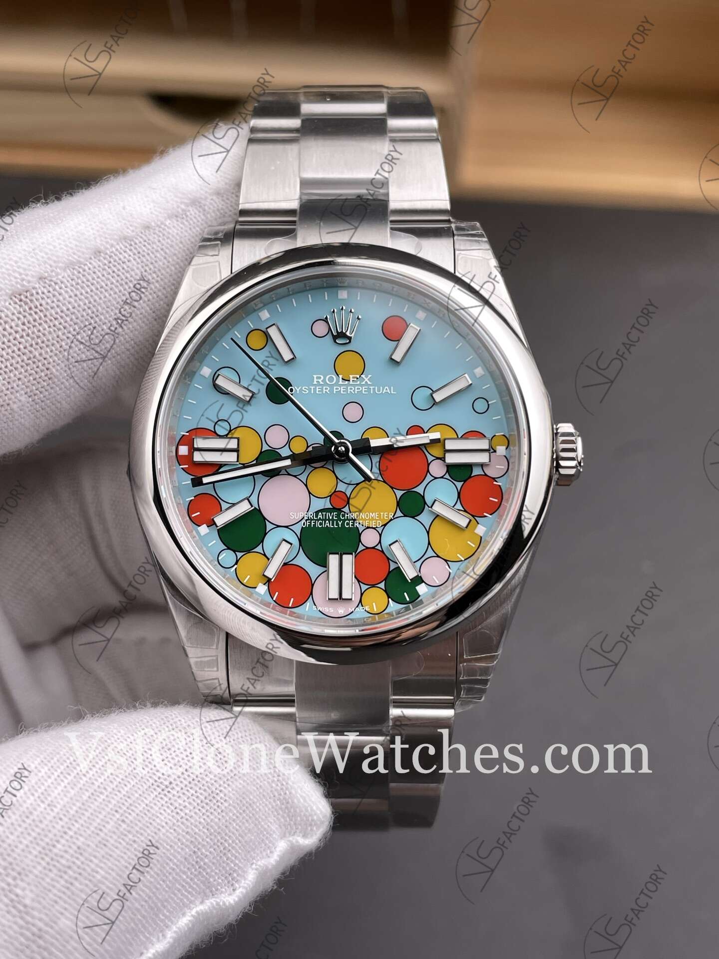 Super Clone Watches - Rolex Oyster Perpetual m124300-0008 3230 Movement 41mm Celebration Dial - Image 3