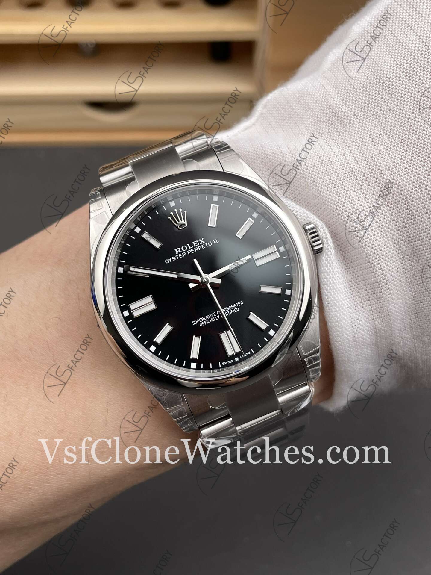 Super Clone Watches - Rolex Oyster Perpetual m124300-0002 3230 Movement 41mm Black Dial - Image 10