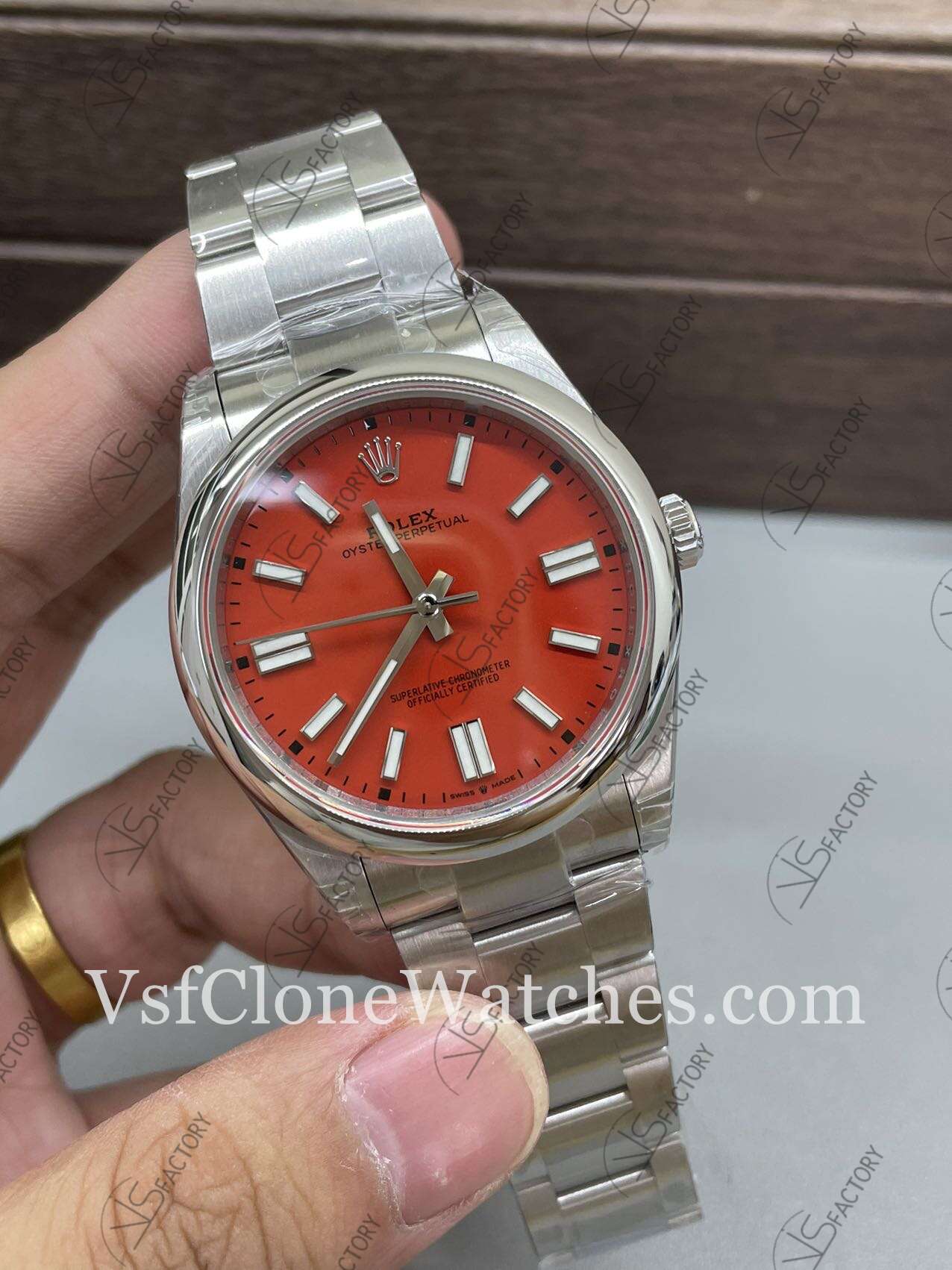 Super Clone Watches - Rolex Oyster Perpetual m124300-0007 3230 Movement 41mm Red Dial - Image 2