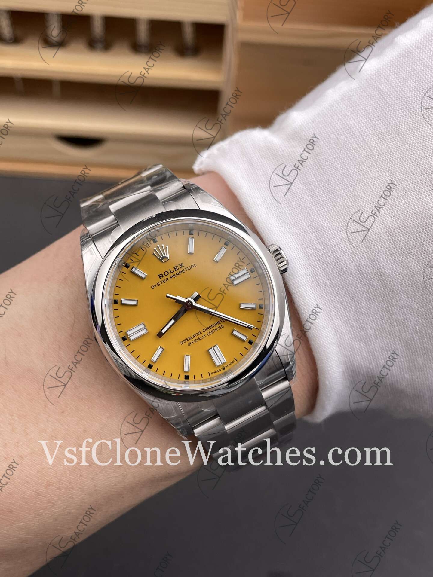 Super Clone Watches – Rolex Oyster Perpetual m126000-0012 3230 Movement 36mm Yellow Dial - Image 10