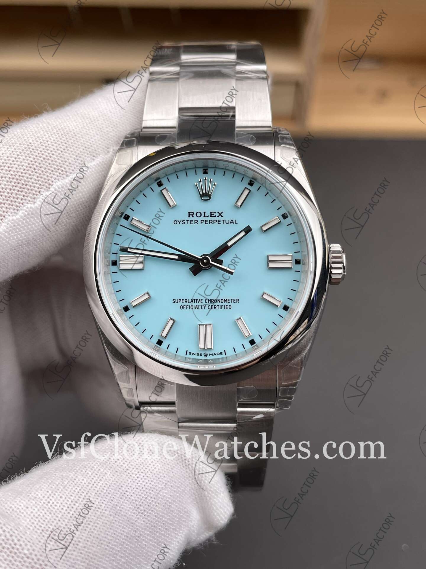 Super Clone Watches – Rolex Oyster Perpetual m126000-0006 3230 Movement 36mm Tiffany Blue Dial - Image 2