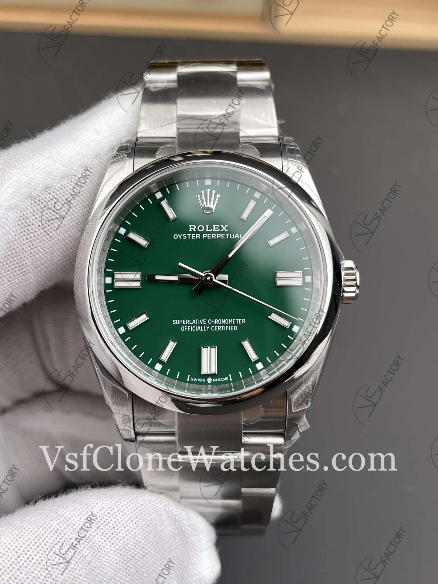 Super Clone Watches – Rolex Oyster Perpetual m126000-0005 3230 Movement 36mm Green Dial - Image 3