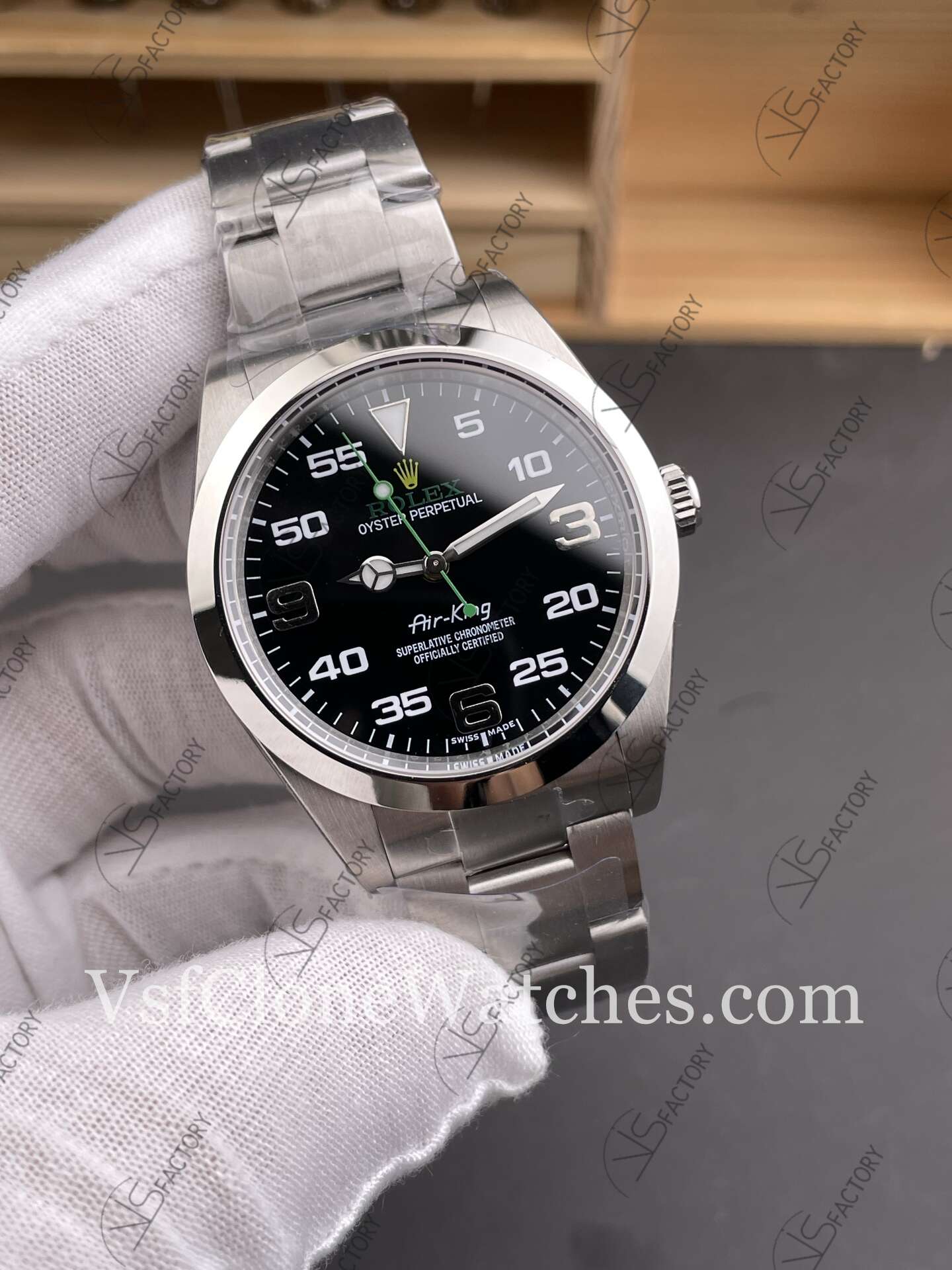 Super Clone Watches - Rolex Air king M116900-0001 3230 Movement 40mm Black Dial - Image 2