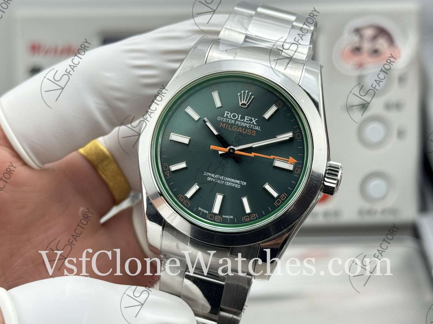 Super Clone Watches - Rolex Milgauss m116400gv-0002 3131 Movement 40mm Blue Dial - Image 3