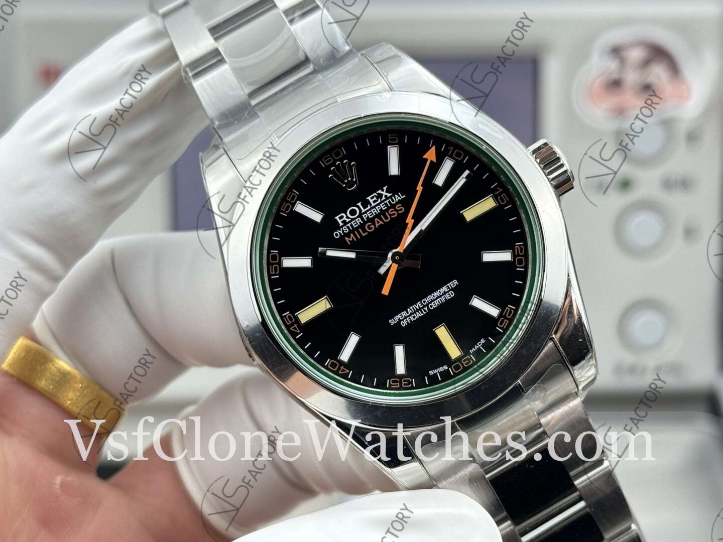Super Clone Watches - Rolex Milgauss m116400gv-0001 3131 Movement 40mm Black Dial - Image 2