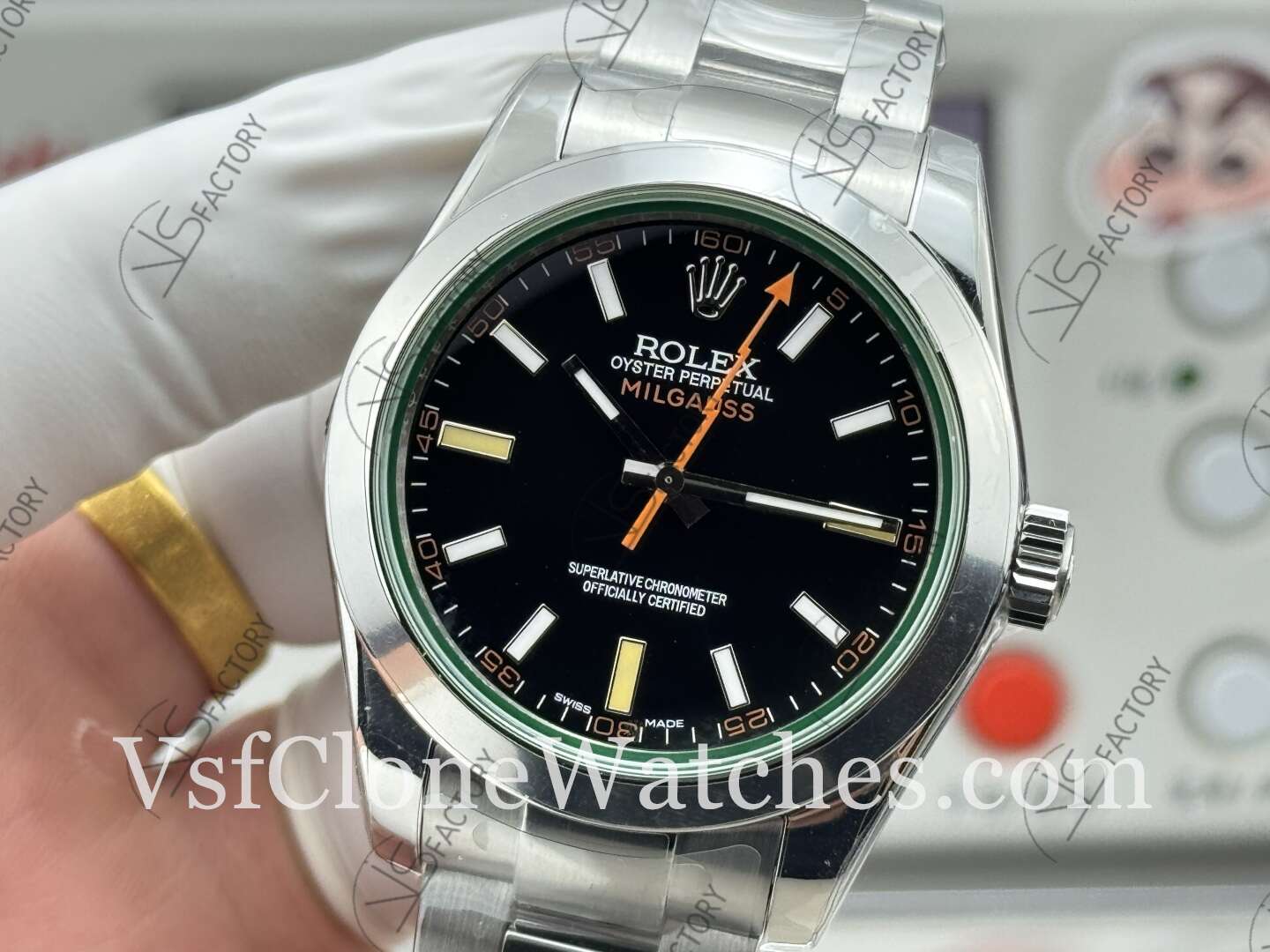 Super Clone Watches - Rolex Milgauss m116400gv-0001 3131 Movement 40mm Black Dial - Image 5