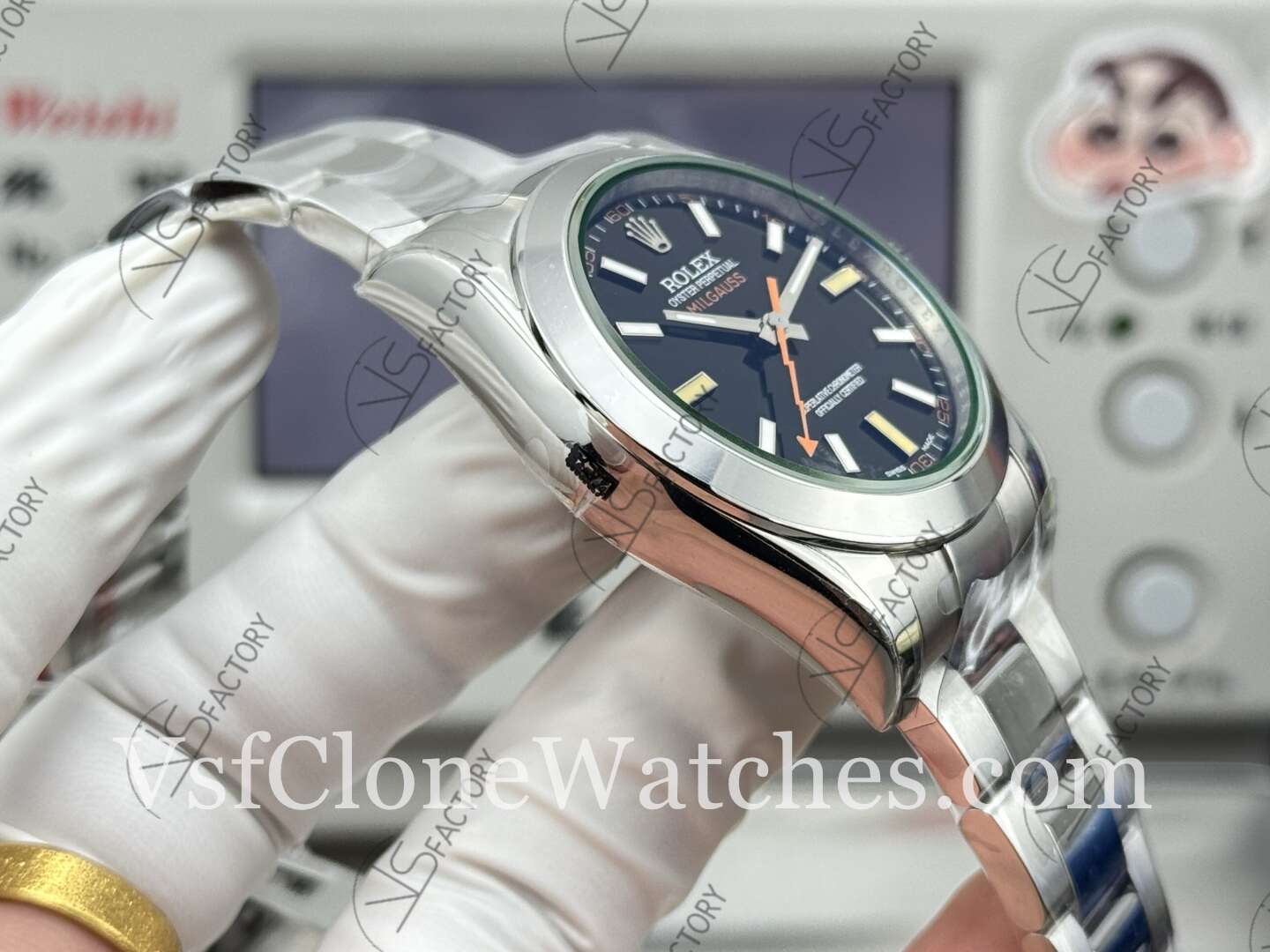 Super Clone Watches - Rolex Milgauss m116400gv-0001 3131 Movement 40mm Black Dial - Image 6