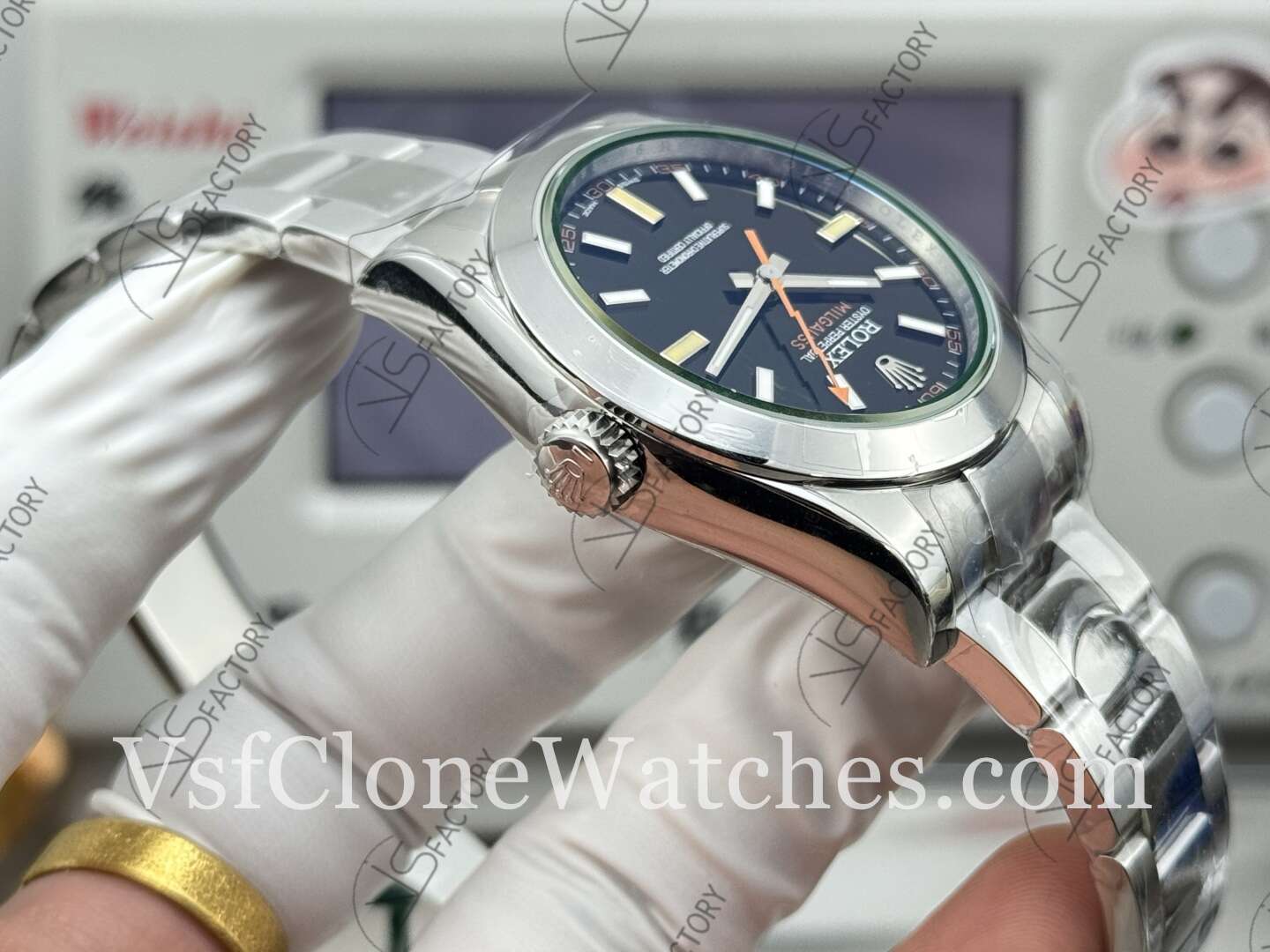 Super Clone Watches - Rolex Milgauss m116400gv-0001 3131 Movement 40mm Black Dial - Image 7