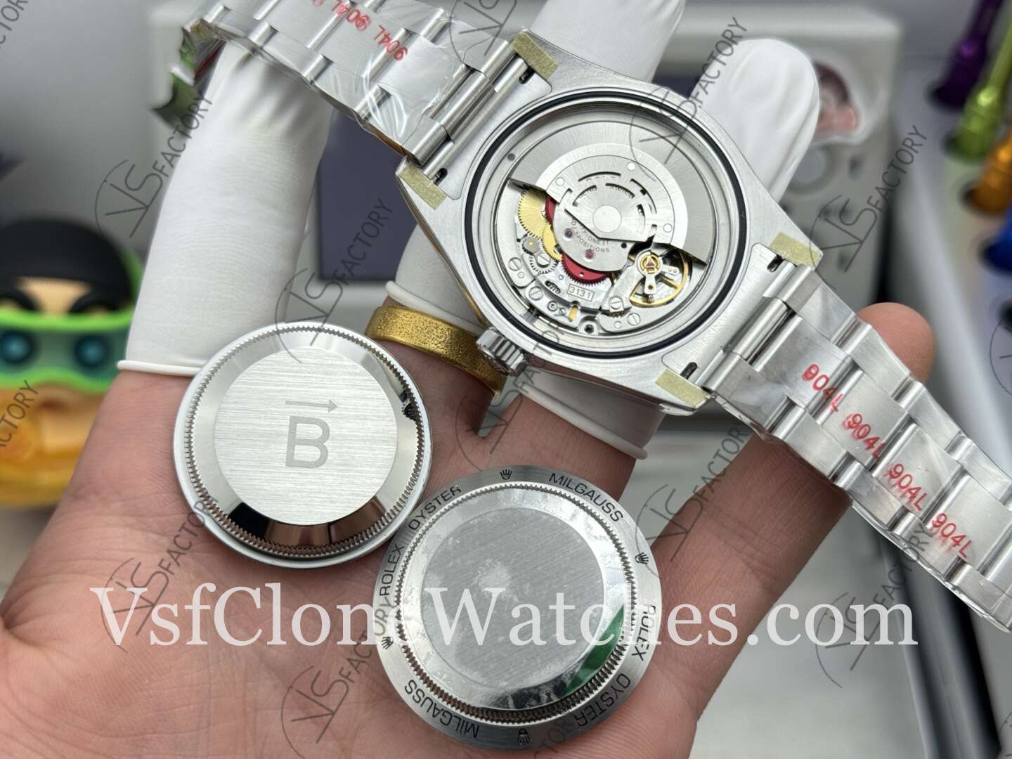 Super Clone Watches - Rolex Milgauss m116400gv-0001 3131 Movement 40mm Black Dial - Image 8