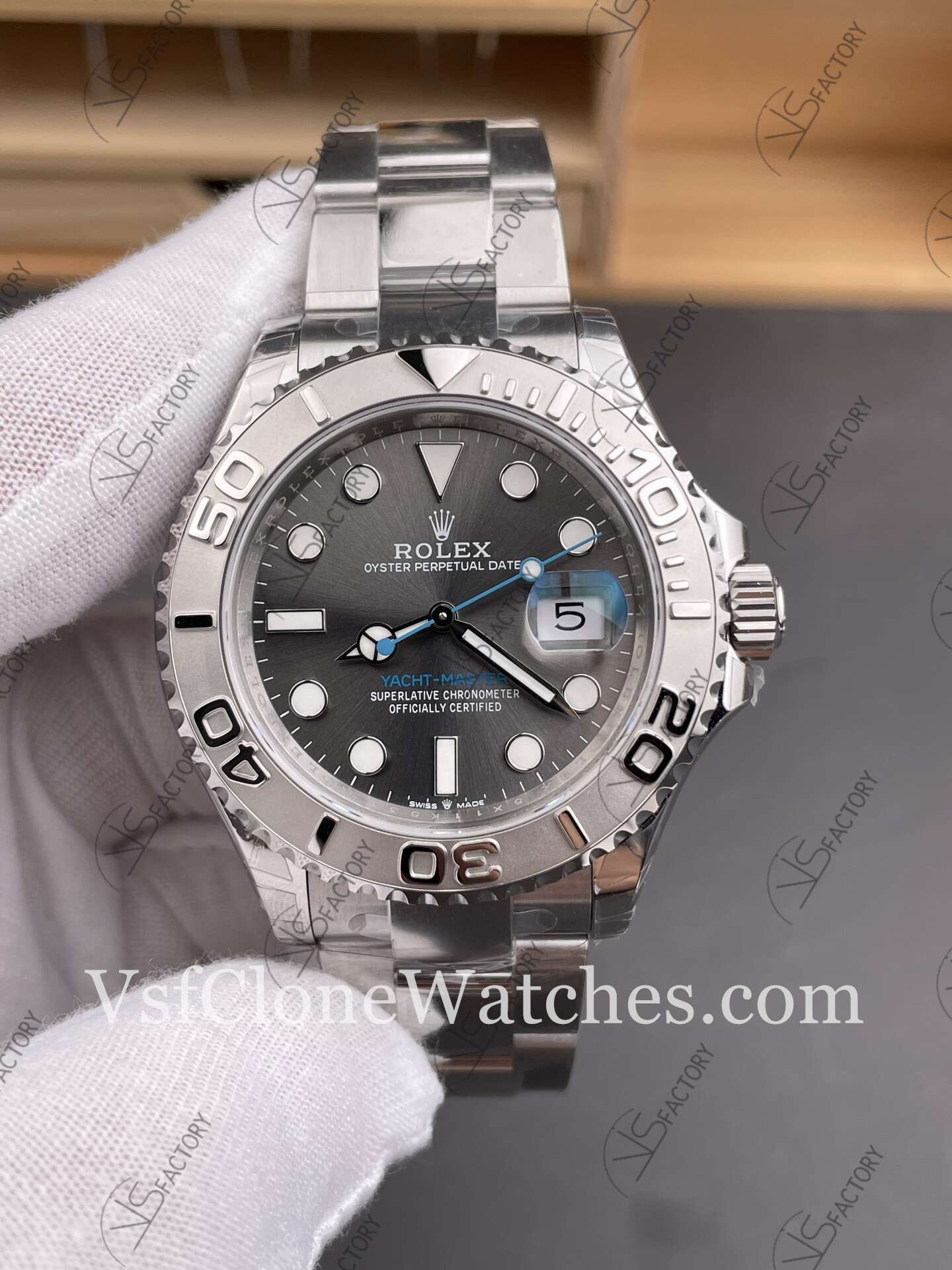 Super Clone Watches - Rolex Yacht Master M126622-0001 3235 Movement 40mm Rhodium White Dial - Image 3