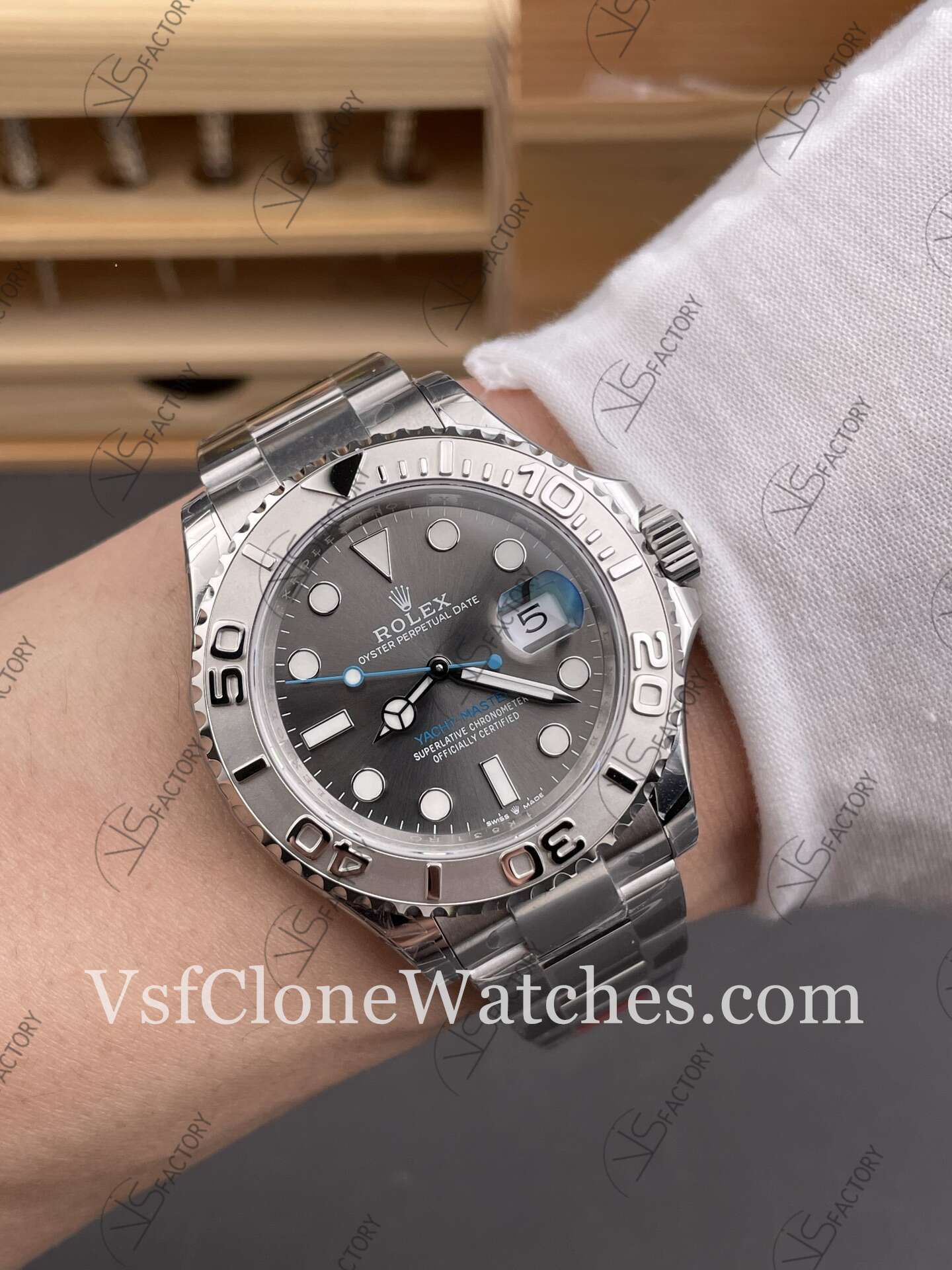 Super Clone Watches - Rolex Yacht Master M126622-0001 3235 Movement 40mm Rhodium White Dial - Image 10