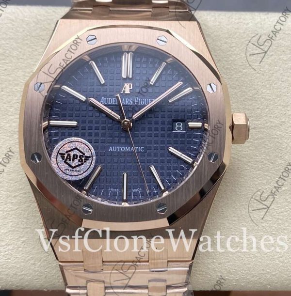 Clone Watches - Audemars Piguet Royal Oak 15400OR Blue Dial