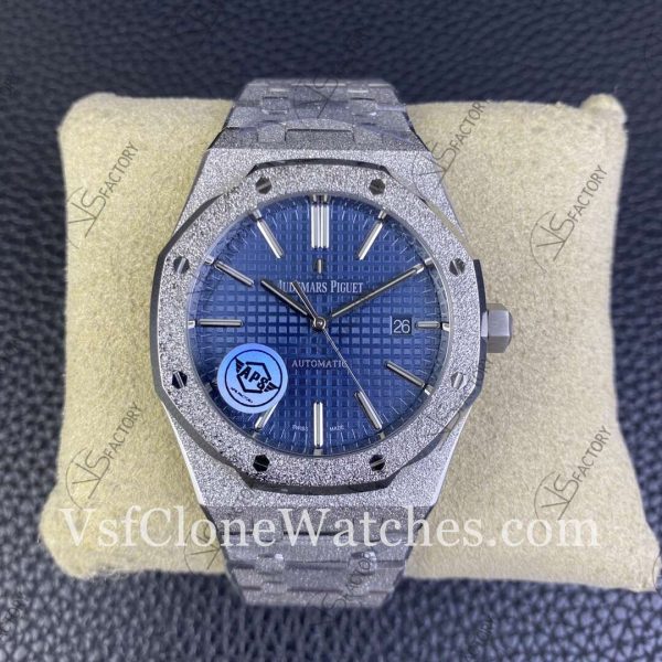 Clone Watches - Audemars Piguet Royal Oak Frost 15410BC Blue Dial
