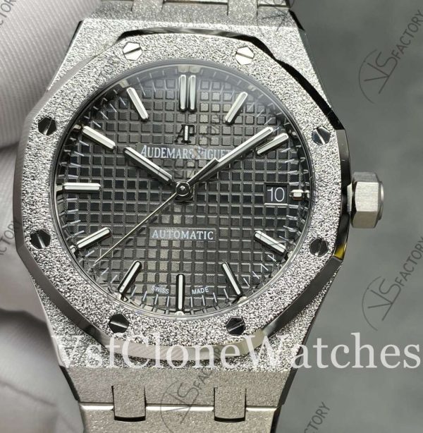Clone Watches - Audemars Piguet Royal Oak Frost 15454BC Black Dial