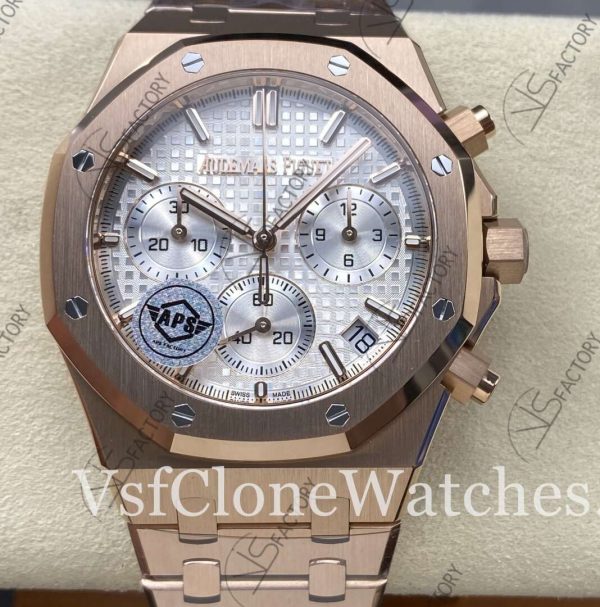Clone Watches – Audemars Piguet Royal Oak 26240OR Silver Dial