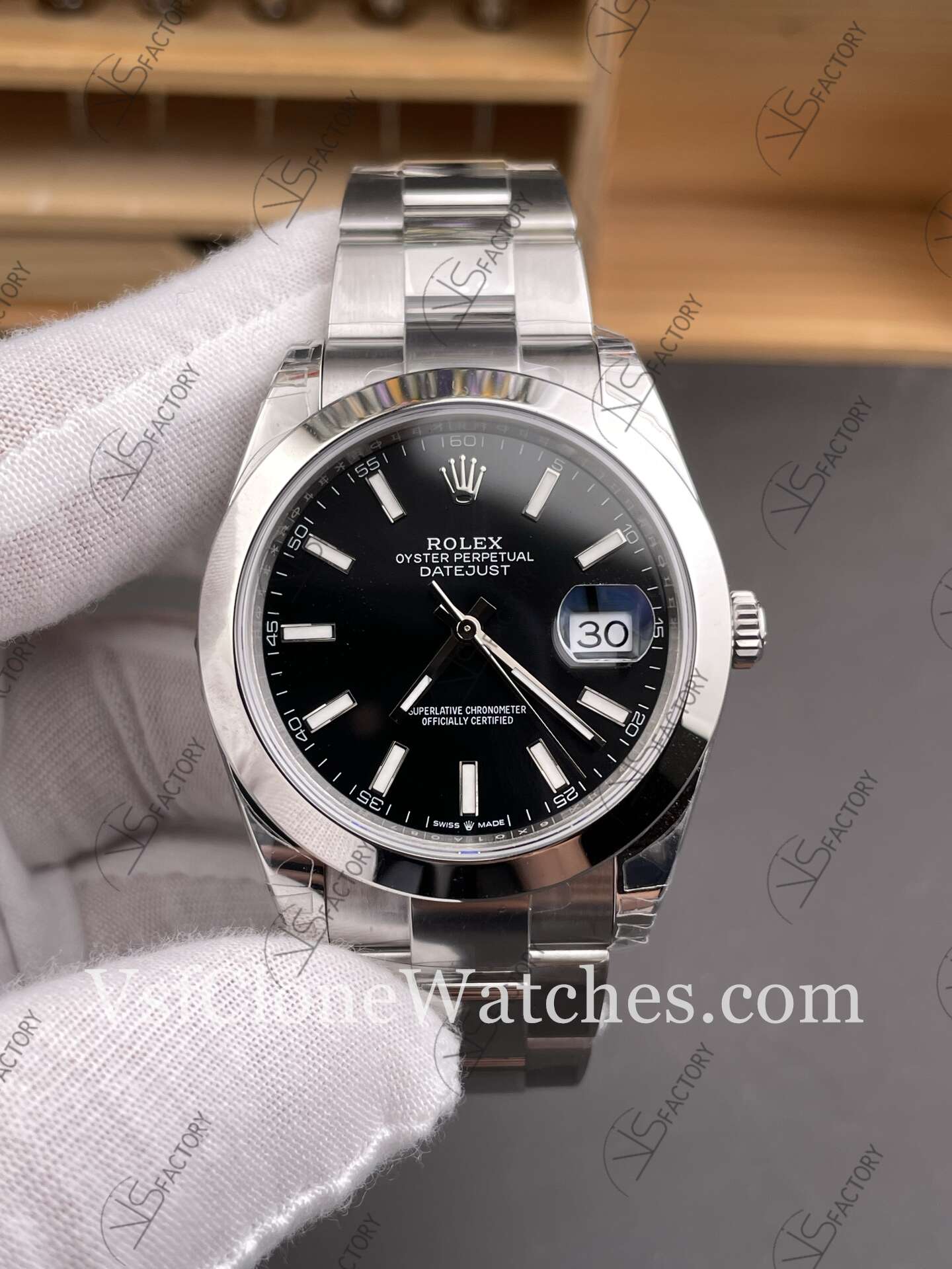 Super Clone Watches – Rolex DateJust m126300-0011 Oyster 41MM 3235 Movement Black Dial - Image 2