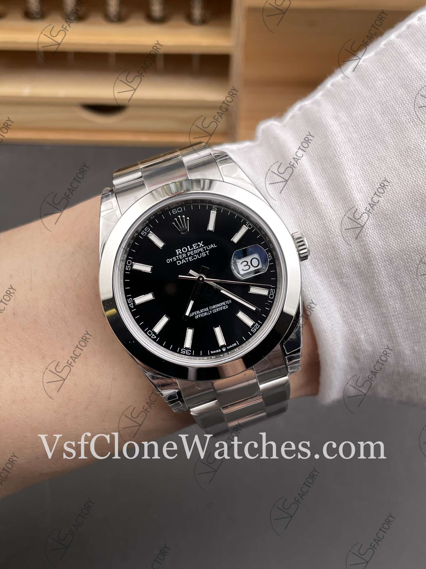 Super Clone Watches – Rolex DateJust m126300-0011 Oyster 41MM 3235 Movement Black Dial - Image 10