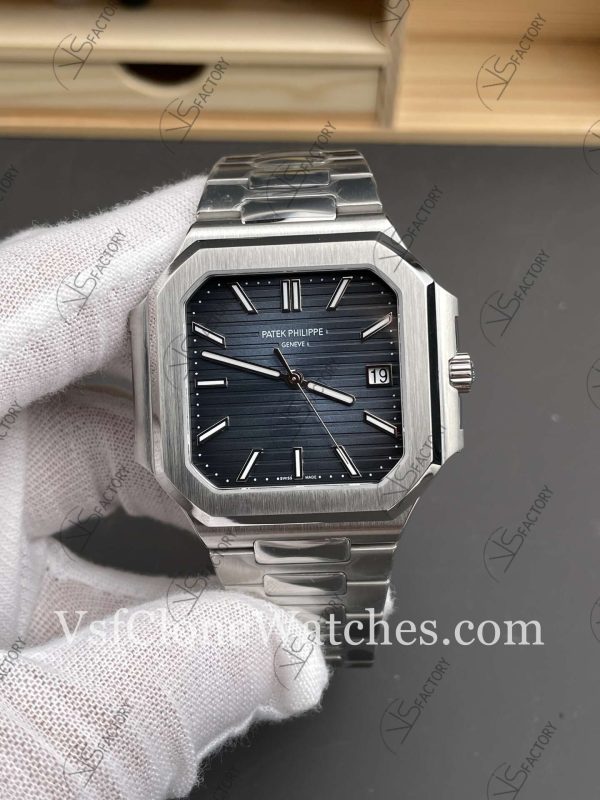 Clone Watches – Patek Philippe Cubitus 7128 Sunburst Blue Dial