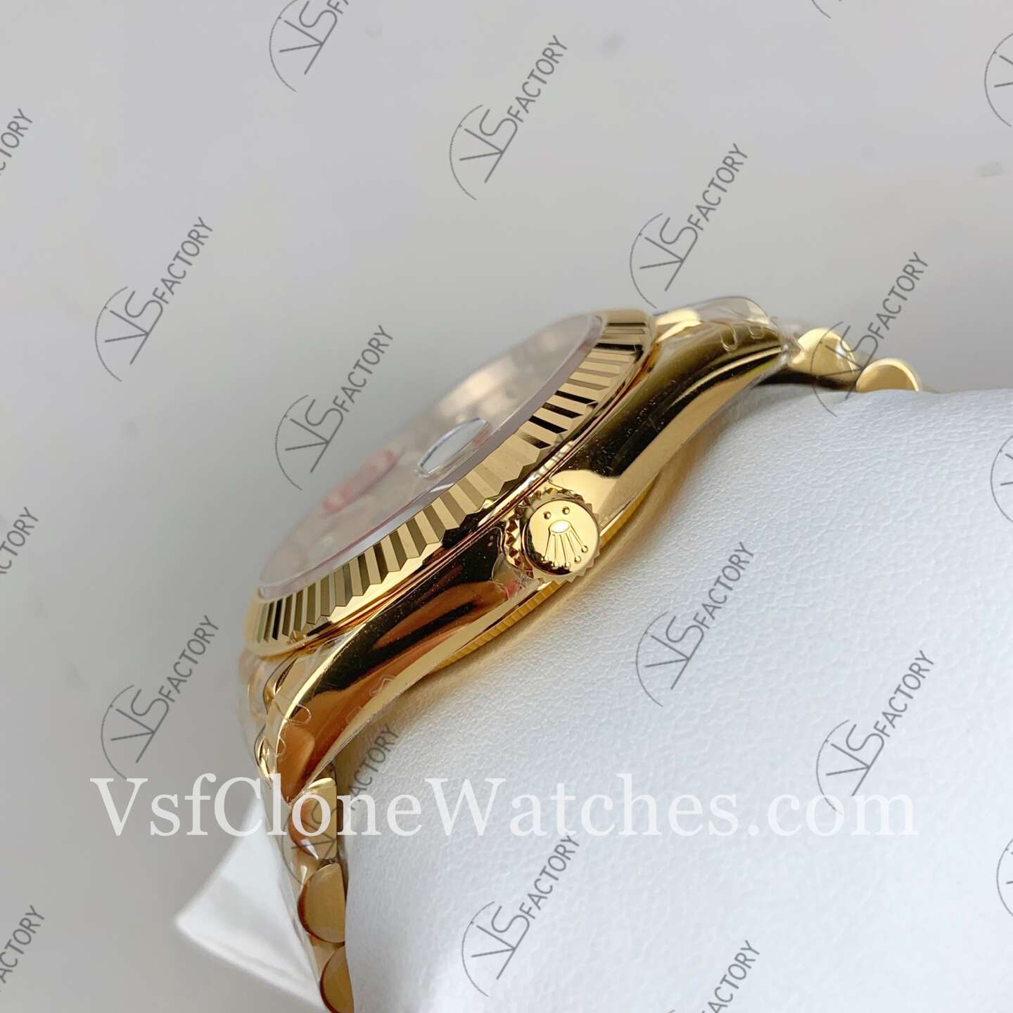 Super Clone Watches – Rolex Day Date M228238-0005 3255 Movement 40mm Gold Dial Diamond Hour Markers - Image 6