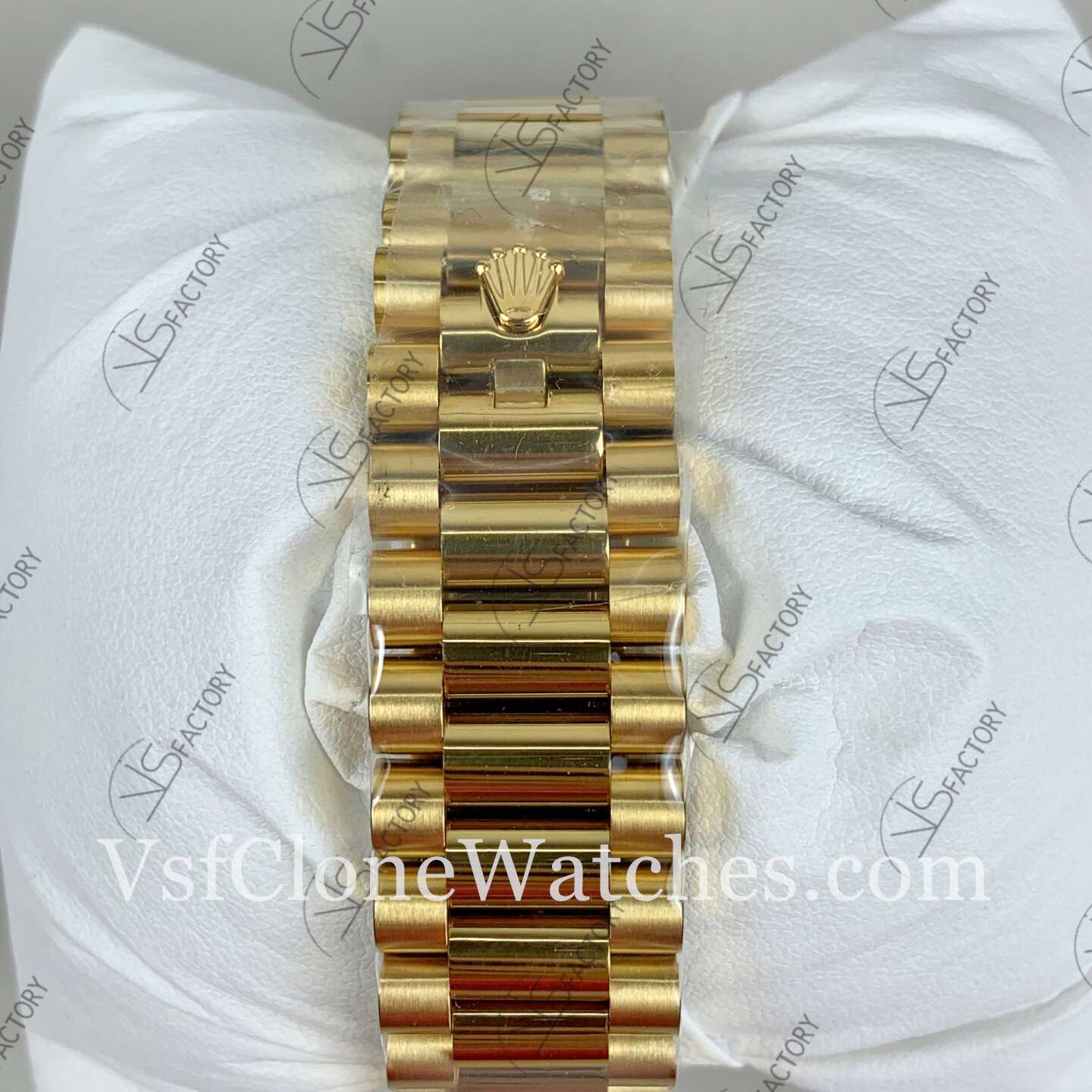 Super Clone Watches – Rolex Day Date M228238-0005 3255 Movement 40mm Gold Dial Diamond Hour Markers - Image 8