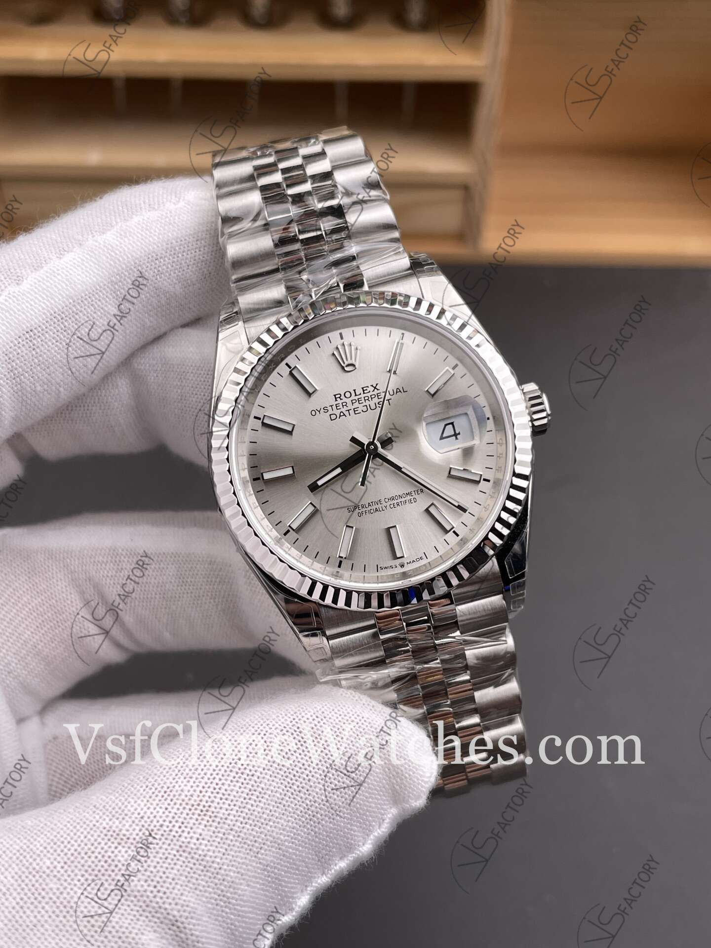 Super Clone Watches – Rolex DateJust m126234-0013 Jubilee 36MM 3235 Movement Silver Dial - Image 3