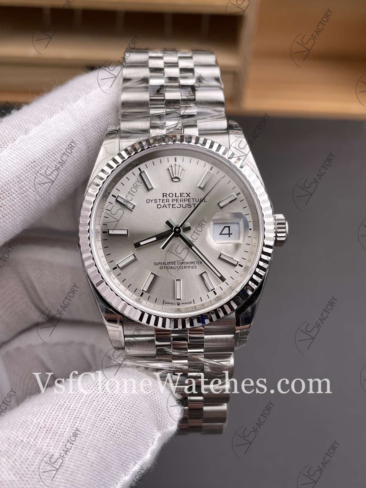 Super Clone Watches – Rolex DateJust m126234-0013 Jubilee 36MM 3235 Movement Silver Dial - Image 2