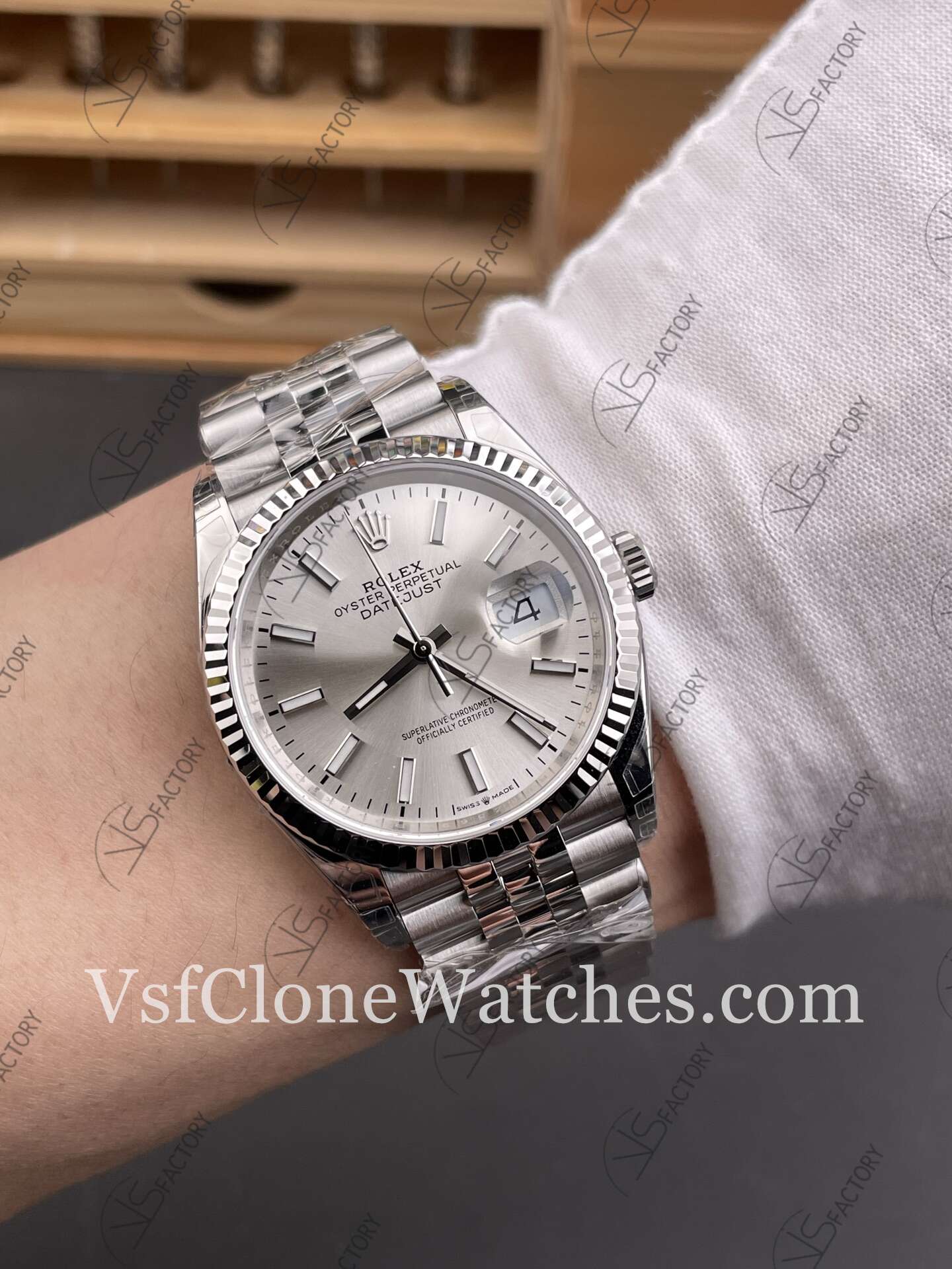 Super Clone Watches – Rolex DateJust m126234-0013 Jubilee 36MM 3235 Movement Silver Dial - Image 10
