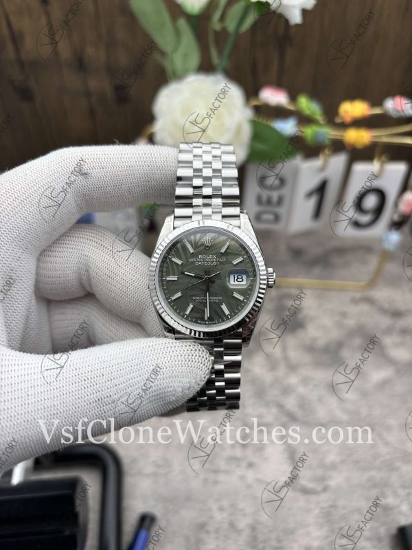 Clone Watches – Rolex DateJust M126234-0047 Palm Leaf Dial