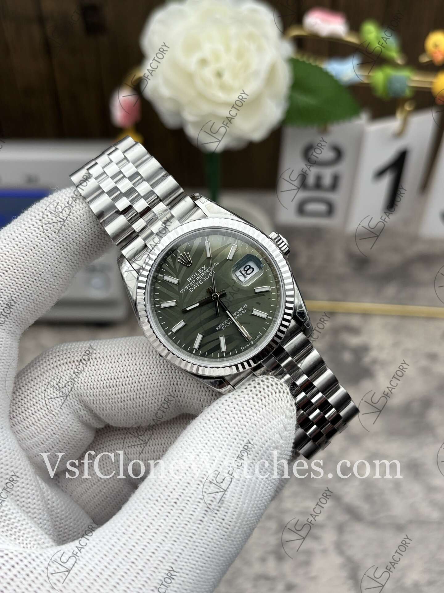Super Clone Watches – Rolex DateJust M126234-0047 Jubilee 36MM 3235 Movement Palm Leaf Dial - Image 2