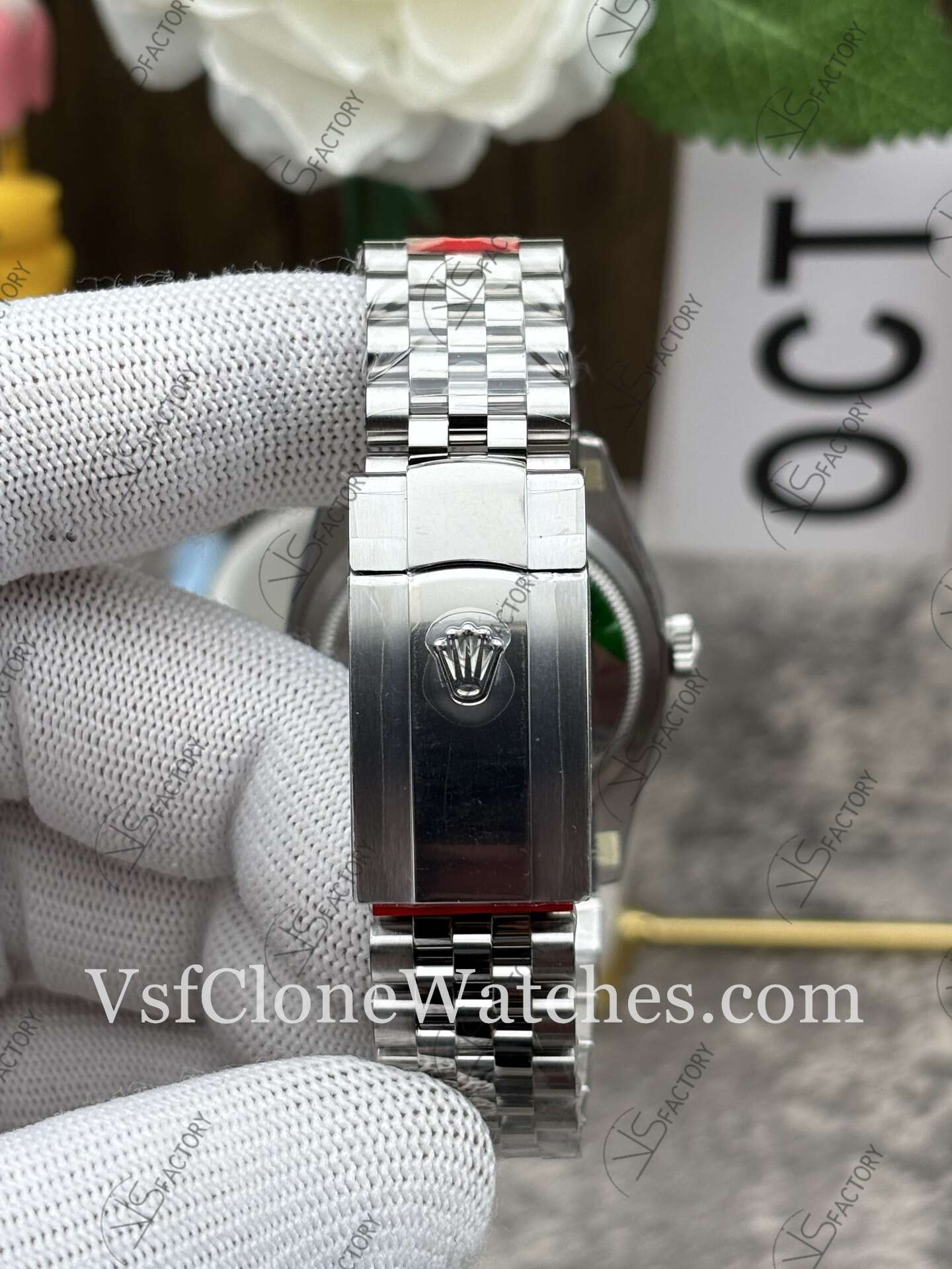 Super Clone Watches – Rolex DateJust m126334-0012 Jubilee 41MM 3235 Movement Black Dial Diamond Hour Markers - Image 9