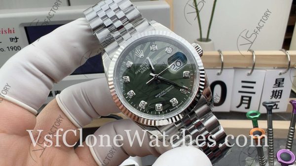 Clone Watches – Rolex DateJust M126234-0055 Palm Leaf Dial