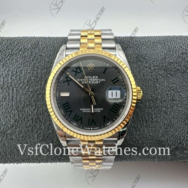Clone Watches – Rolex DateJust M126233-0035 Grey Roman Dial