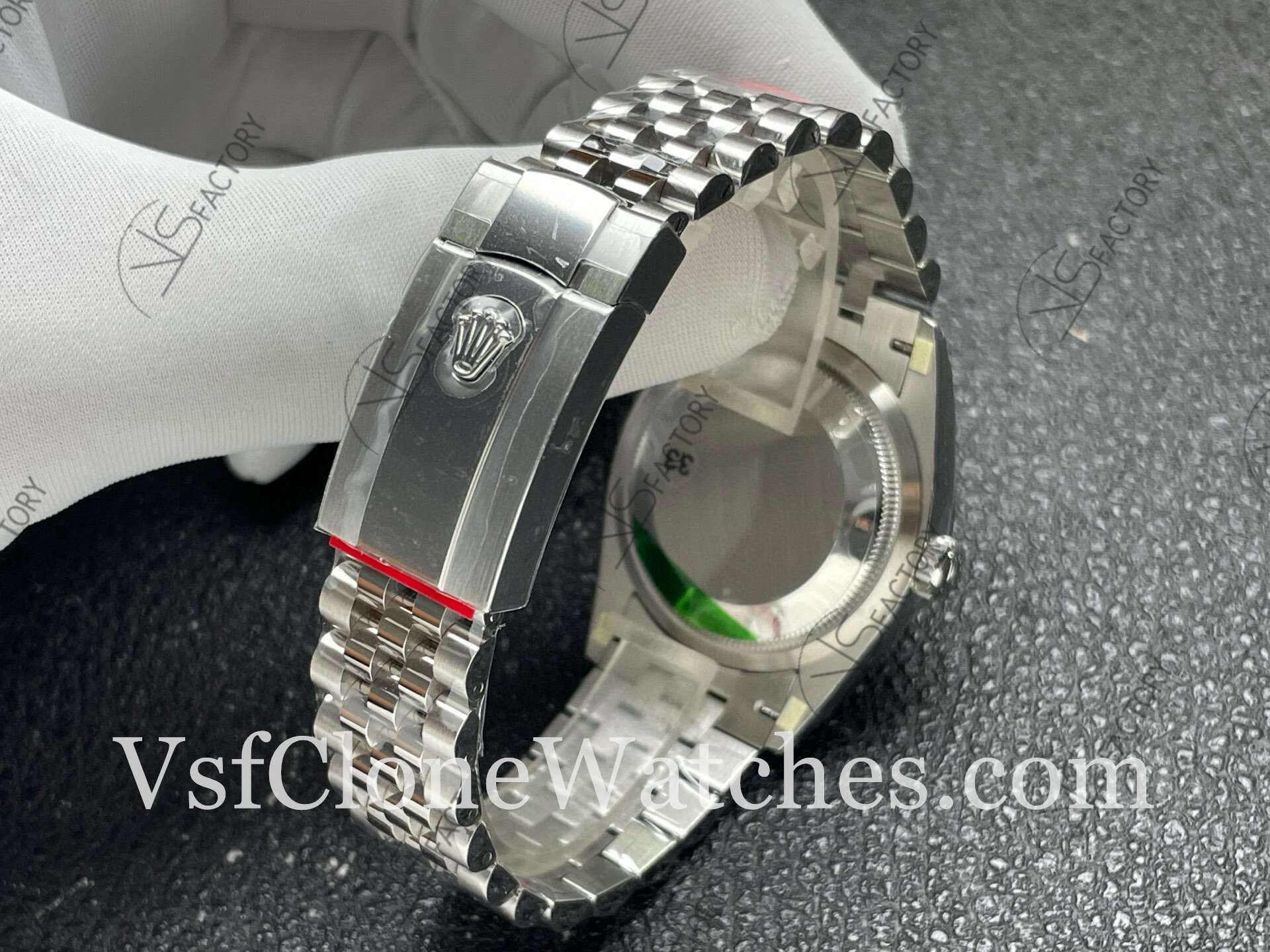 Super Clone Watches – Rolex DateJust M126234-0027 Jubilee 36MM 3235 Movement Black Dial Diamond Hour Markers - Image 9