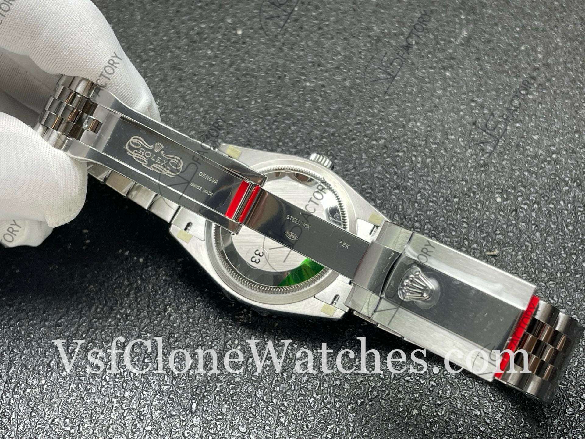 Super Clone Watches – Rolex DateJust M126234-0027 Jubilee 36MM 3235 Movement Black Dial Diamond Hour Markers - Image 8