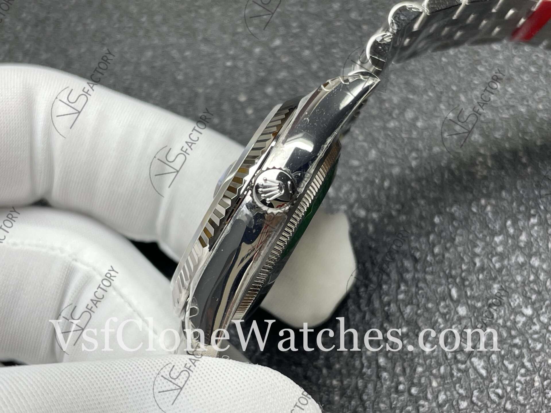 Super Clone Watches – Rolex DateJust M126234-0027 Jubilee 36MM 3235 Movement Black Dial Diamond Hour Markers - Image 6