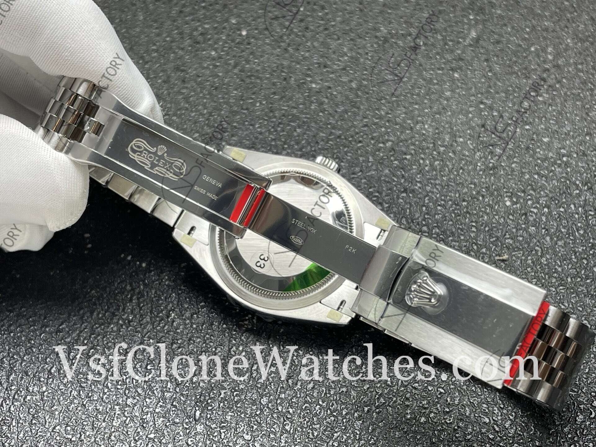 Super Clone Watches – Rolex DateJust m126284rbr-0037 Jubilee 36MM 3235 Movement Grey Roman Dial Diamond Bezel - Image 8