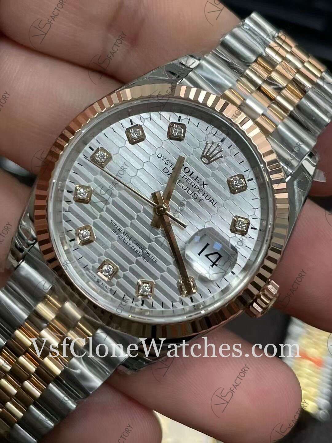 Super Clone Watches – Rolex DateJust M126231-0039 Jubilee 36MM 3235 Movement Silver Fluted Dial - Image 4