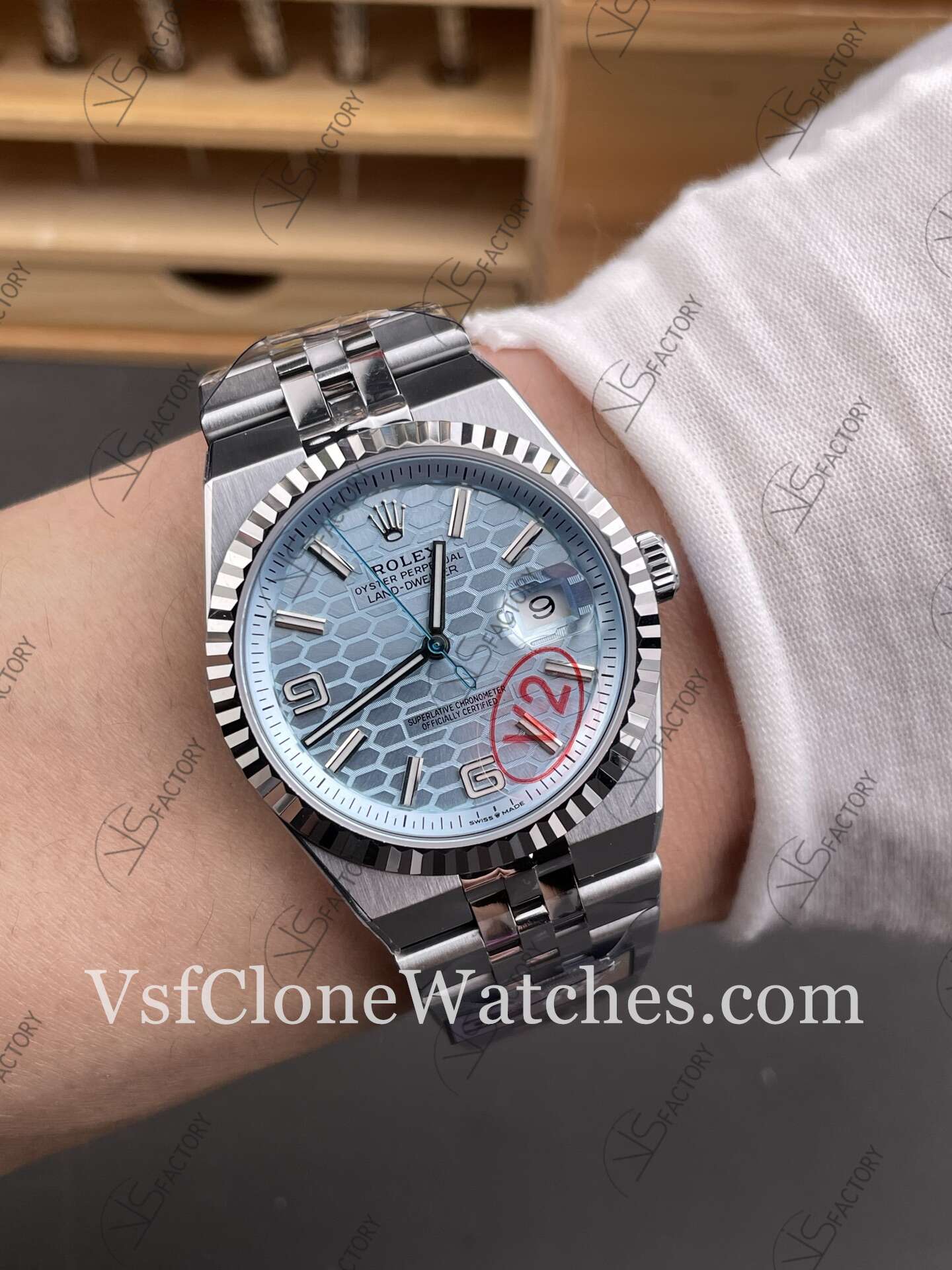 Super Clone Watches – Rolex Land-Dweller M127336-0001 7135 Movement Blue Dial 40MM - Image 9