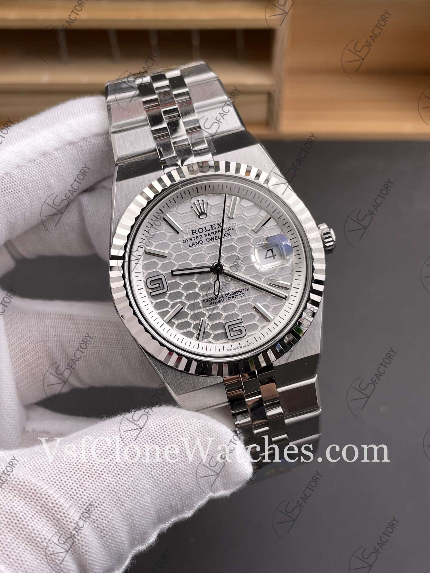 Super Clone Watches – Rolex Land-Dweller M127334-0001 7135 Movement White Dial 40MM - Image 3
