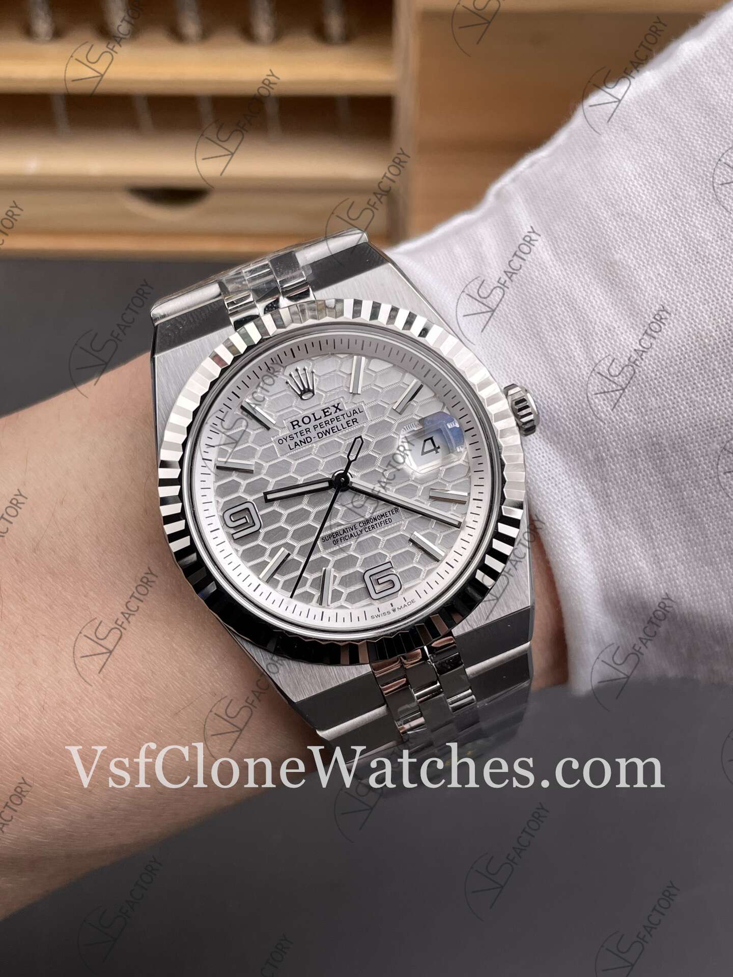 Super Clone Watches – Rolex Land-Dweller M127334-0001 7135 Movement White Dial 40MM - Image 9