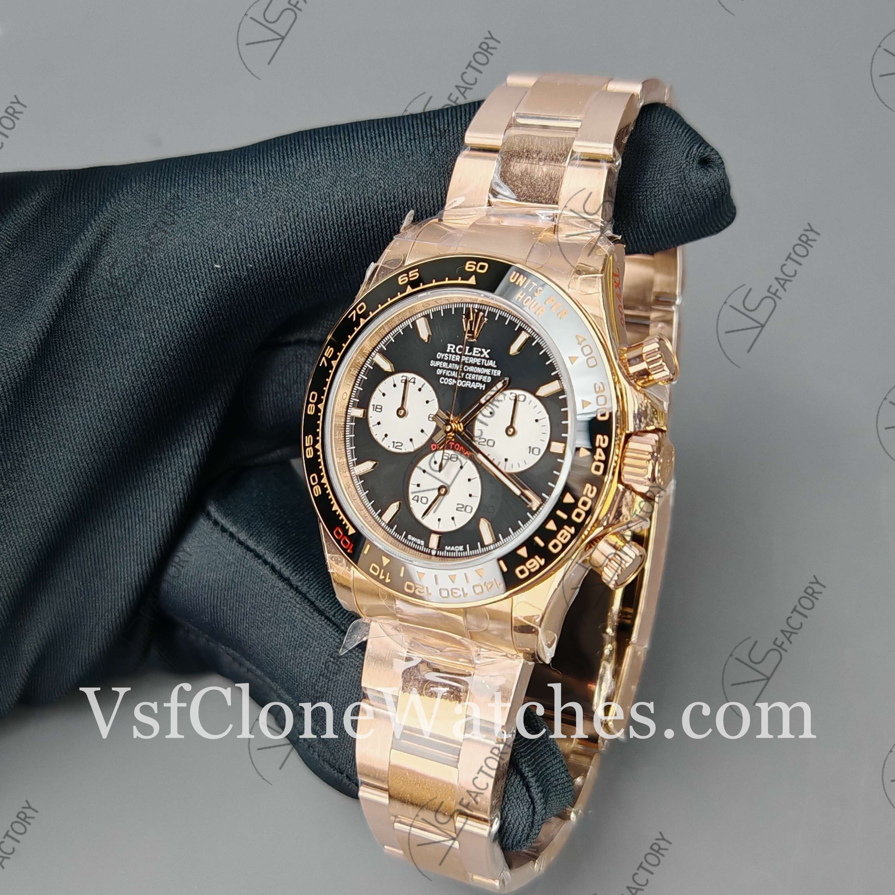 Super Clone Watches – Rolex Daytona Le Mans Daytona 100 Years Anniversary Rose Gold 4132 Movement - Image 3