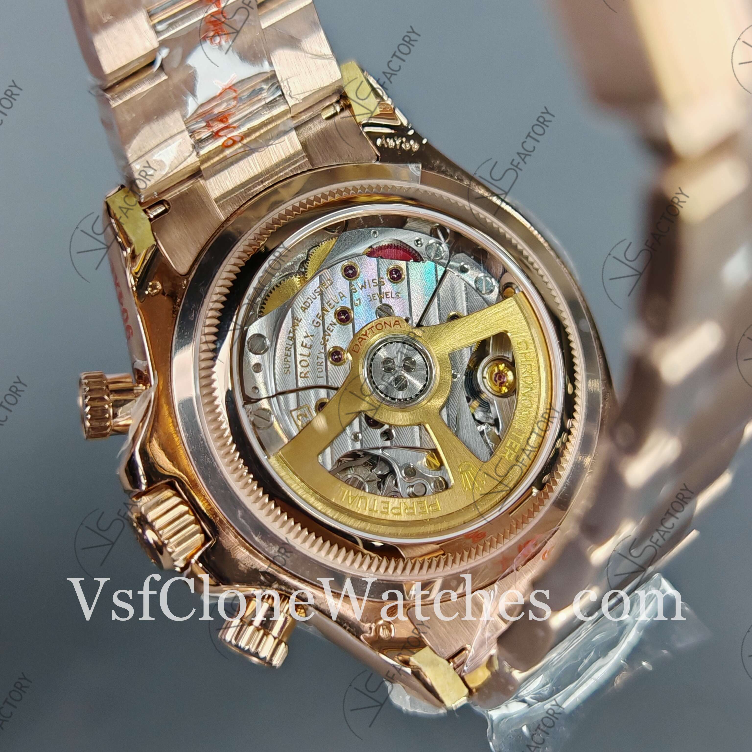 Super Clone Watches – Rolex Daytona Le Mans Daytona 100 Years Anniversary Rose Gold 4132 Movement - Image 8