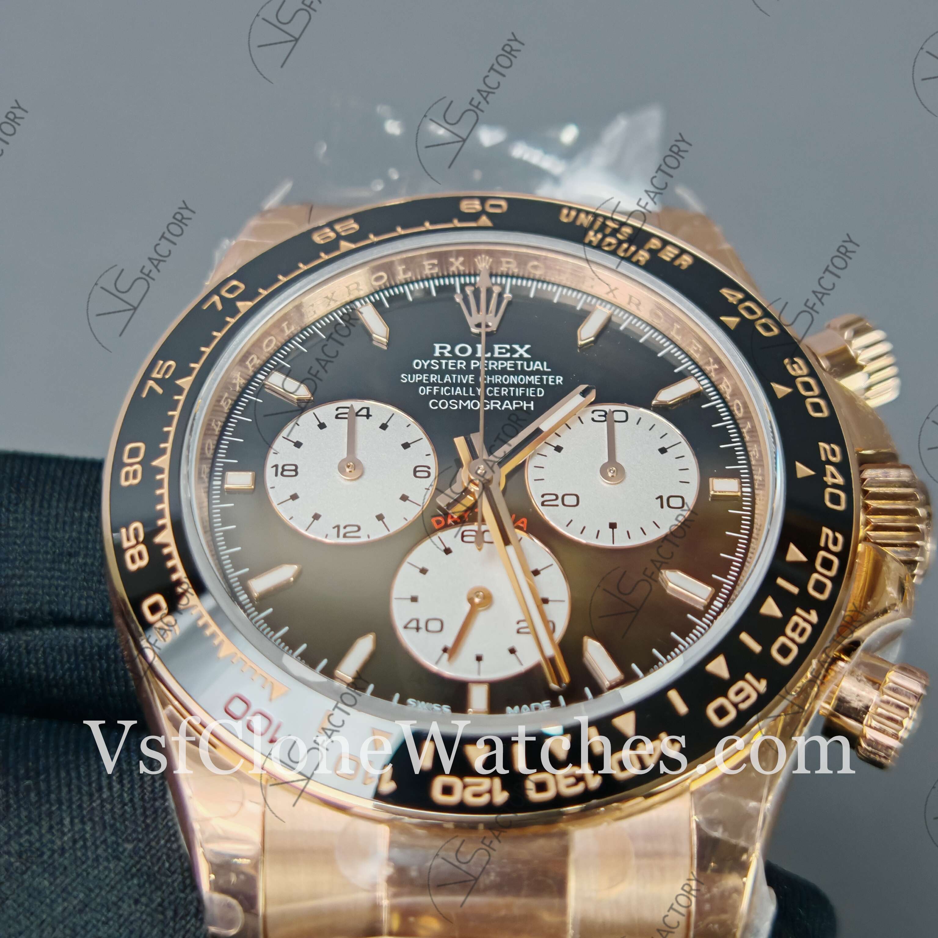 Super Clone Watches – Rolex Daytona Le Mans Daytona 100 Years Anniversary Rose Gold 4132 Movement - Image 4
