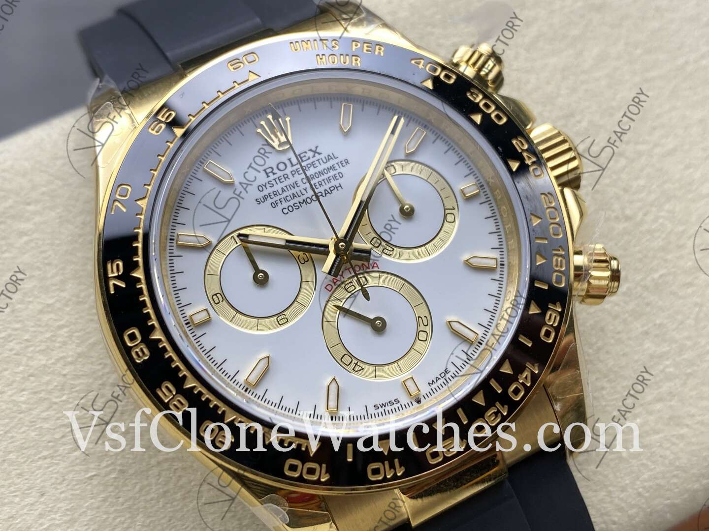 Super Clone Watches – Rolex Daytona White & Gold Dial M126518ln-0002 4131 Movement - Image 3