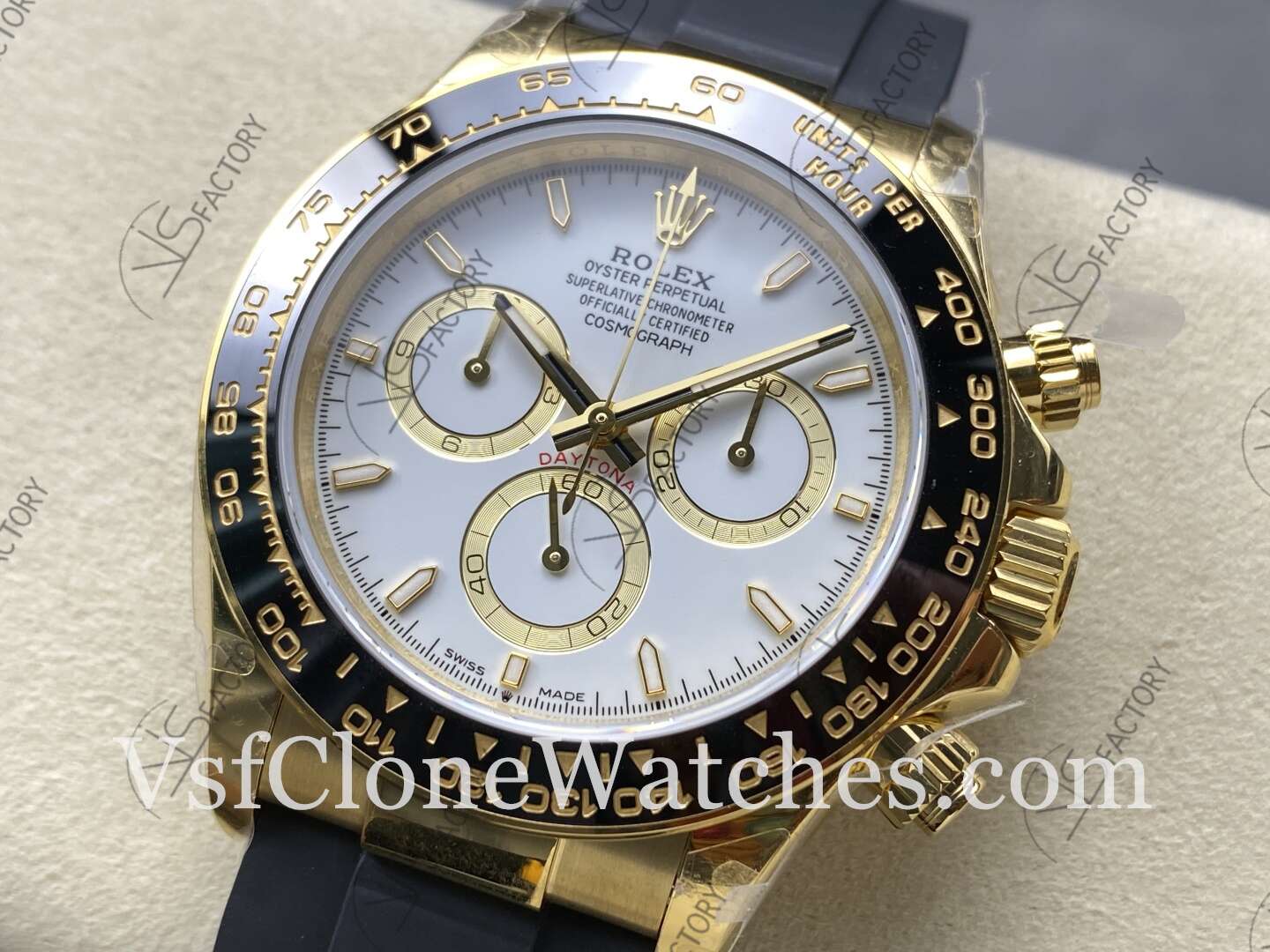 Super Clone Watches – Rolex Daytona White & Gold Dial M126518ln-0002 4131 Movement - Image 4