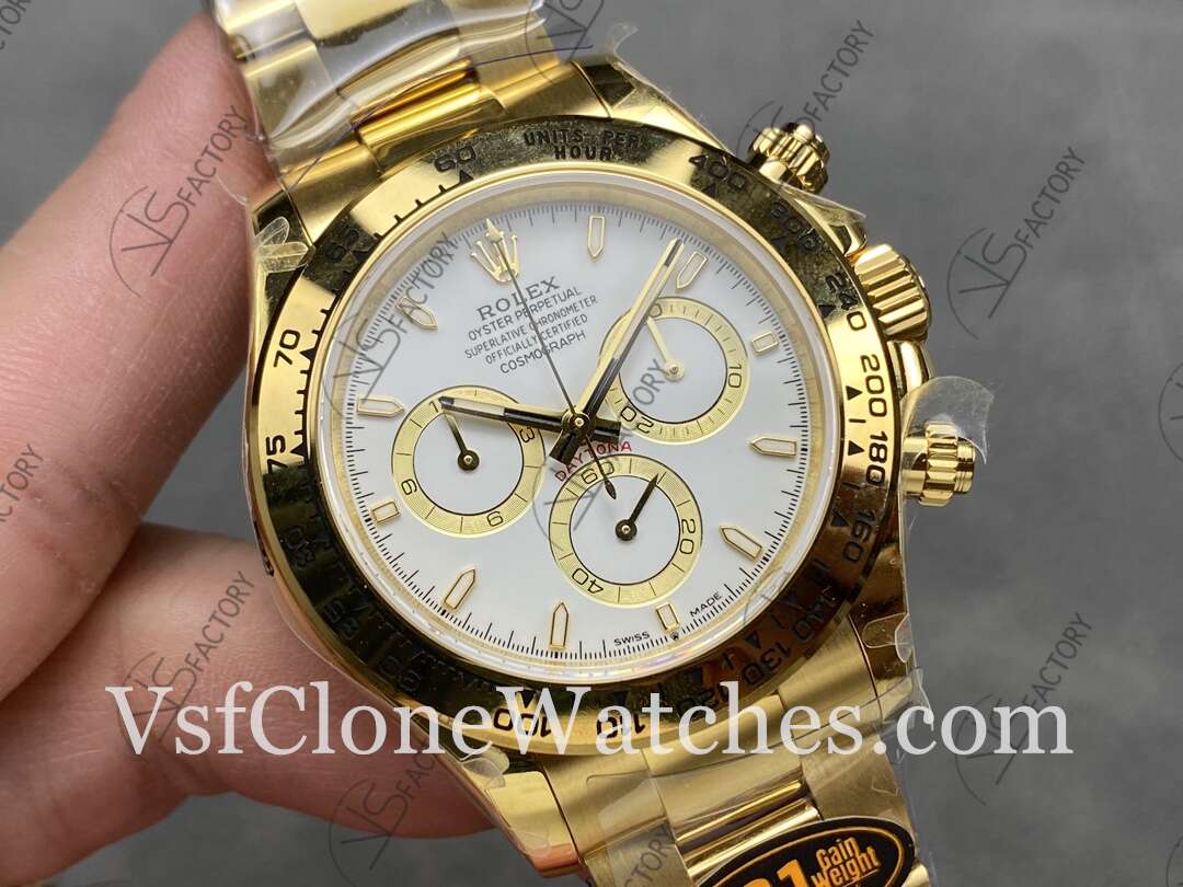 Super Clone Watches – Rolex Daytona 18K Gold White Dial M126508-0001 4131 Movement - Image 3