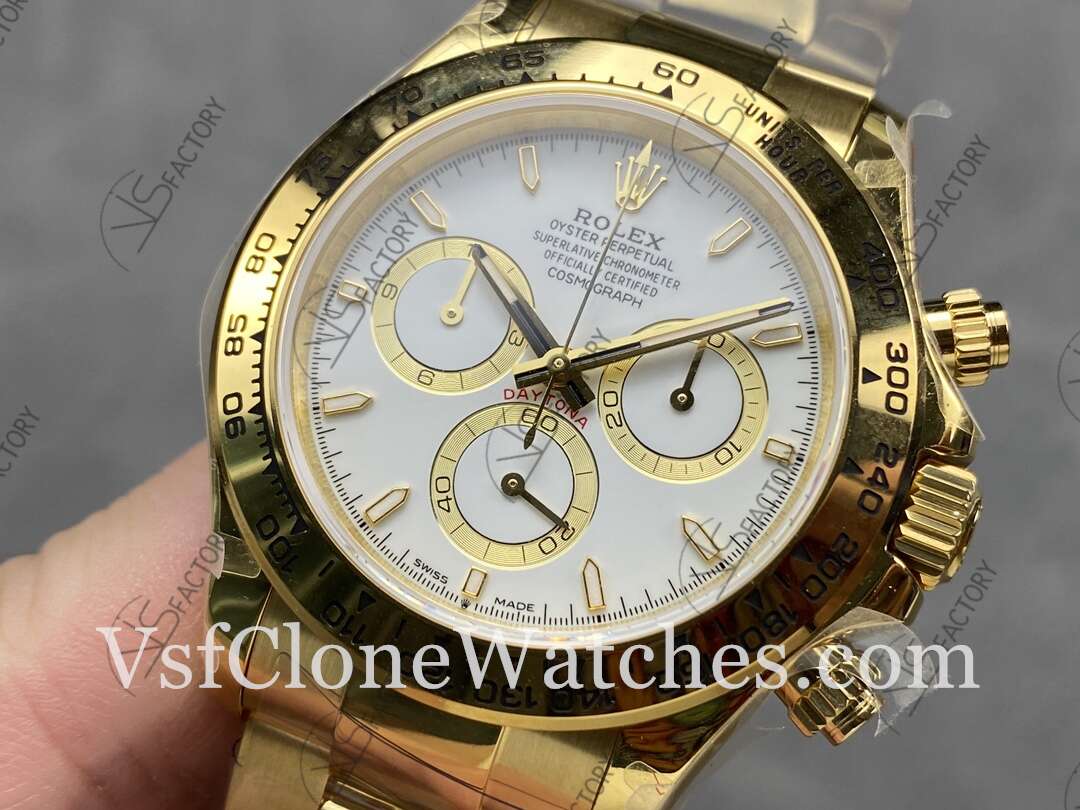 Super Clone Watches – Rolex Daytona 18K Gold White Dial M126508-0001 4131 Movement - Image 4