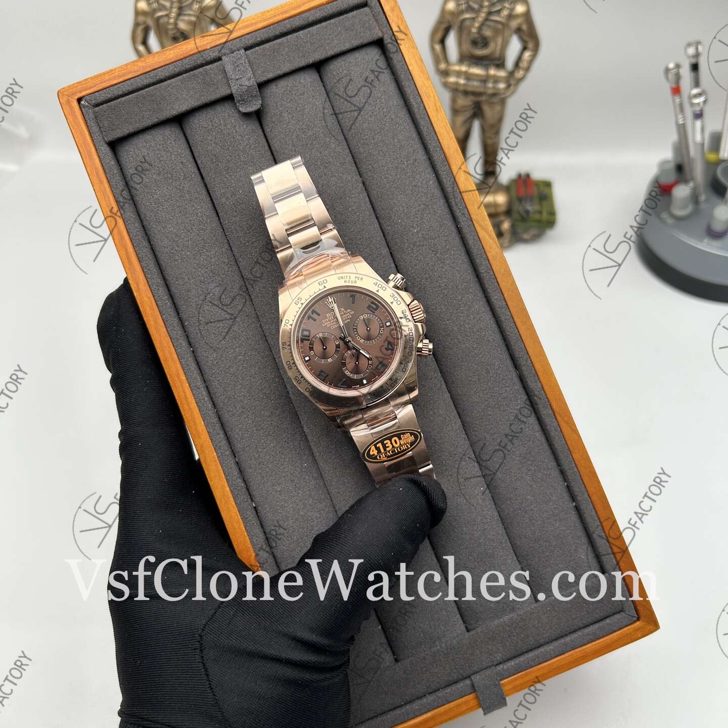 Super Clone Watches – Rolex Daytona Brown Dial m116506-0001 4130 Movement 40mm - Image 9