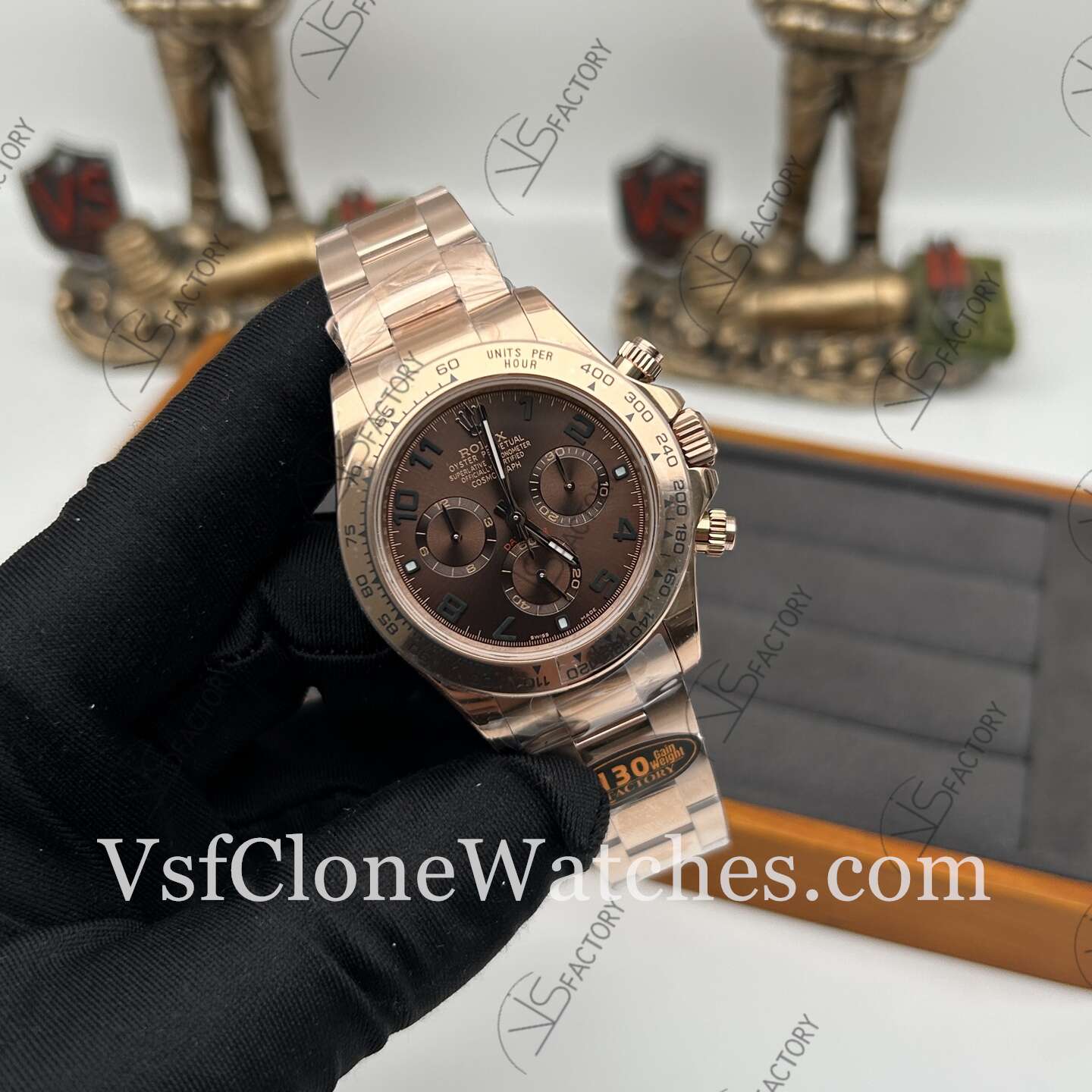 Super Clone Watches – Rolex Daytona Brown Dial m116506-0001 4130 Movement 40mm - Image 3